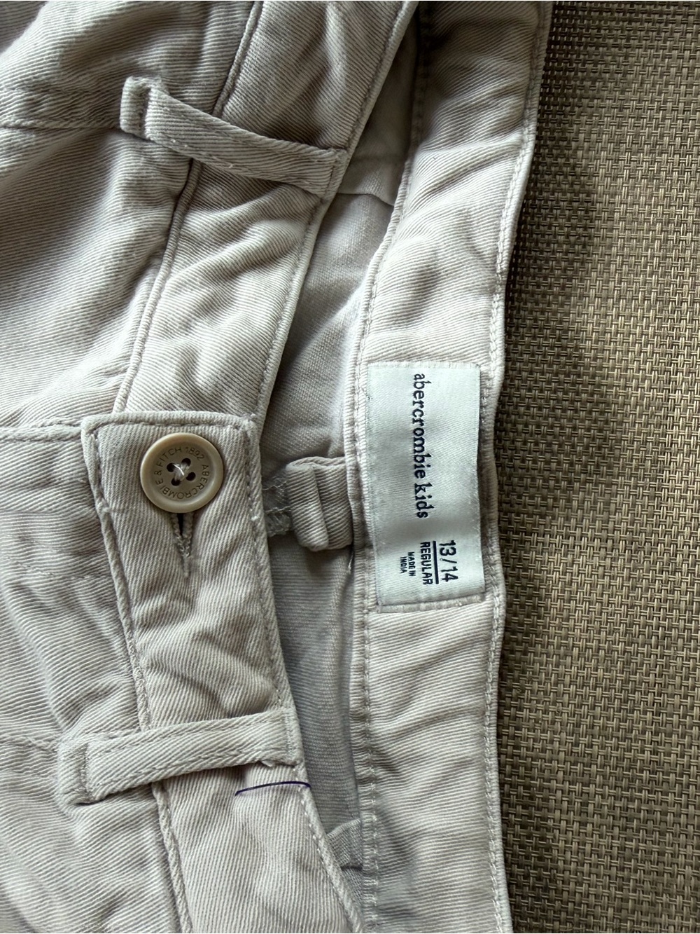 Abercrombie Kids Cream Cargo Utility Pants Size 13/14